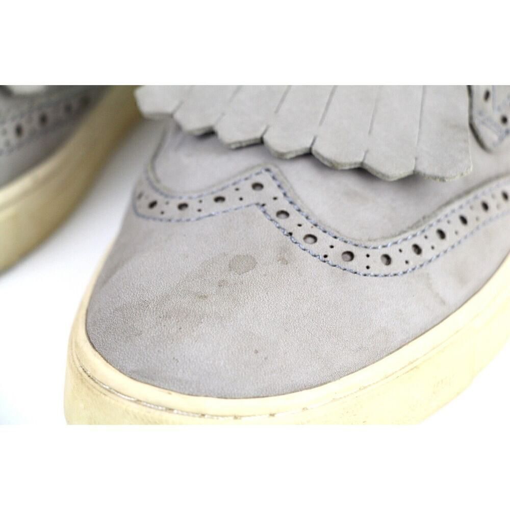 Frye GRAY GENUINE LEATHER SUEDE ROUND TOE COMFORT LOAFER FLATS SHOES Size 8.5M - Picture 3 of 12